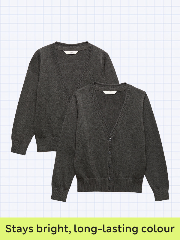 Two grey cardigans