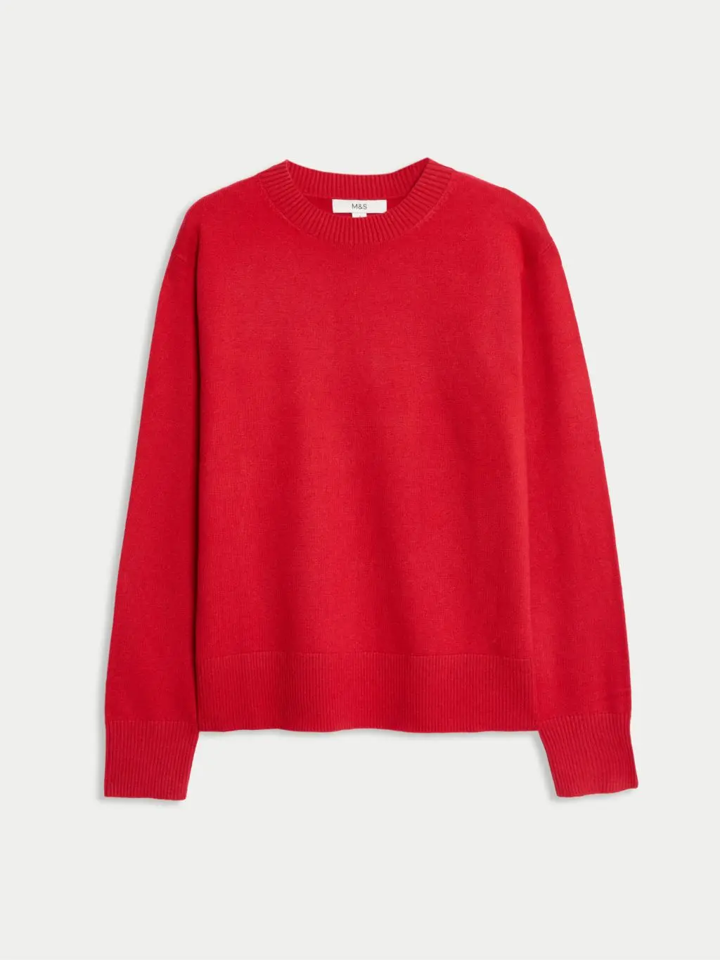 A cutout of a classic red crewneck by M&S