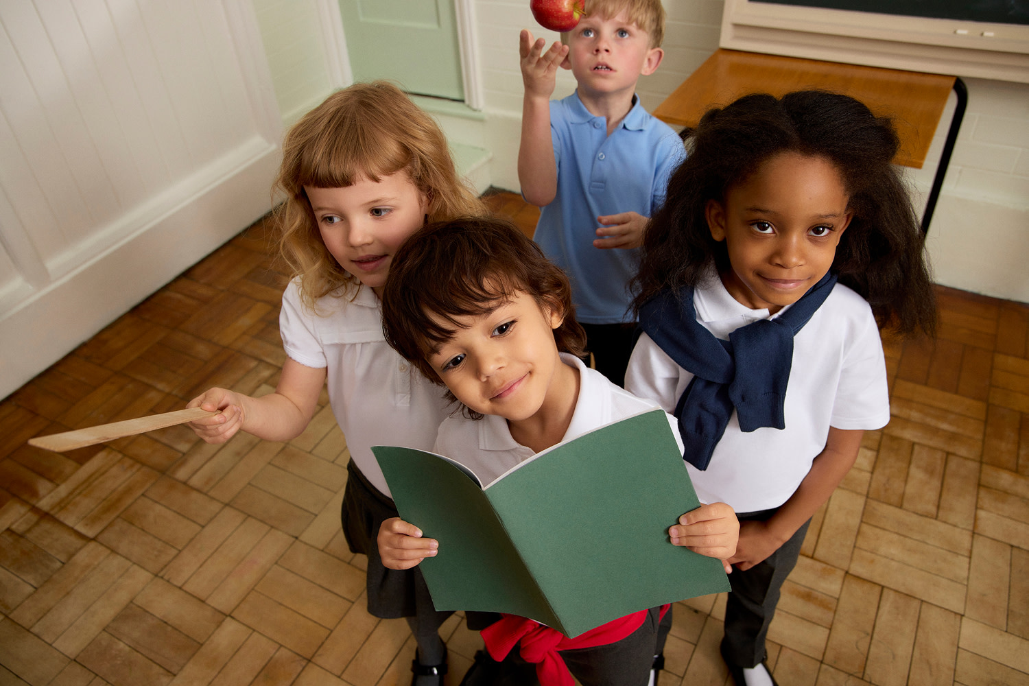 Group of children in school uniform