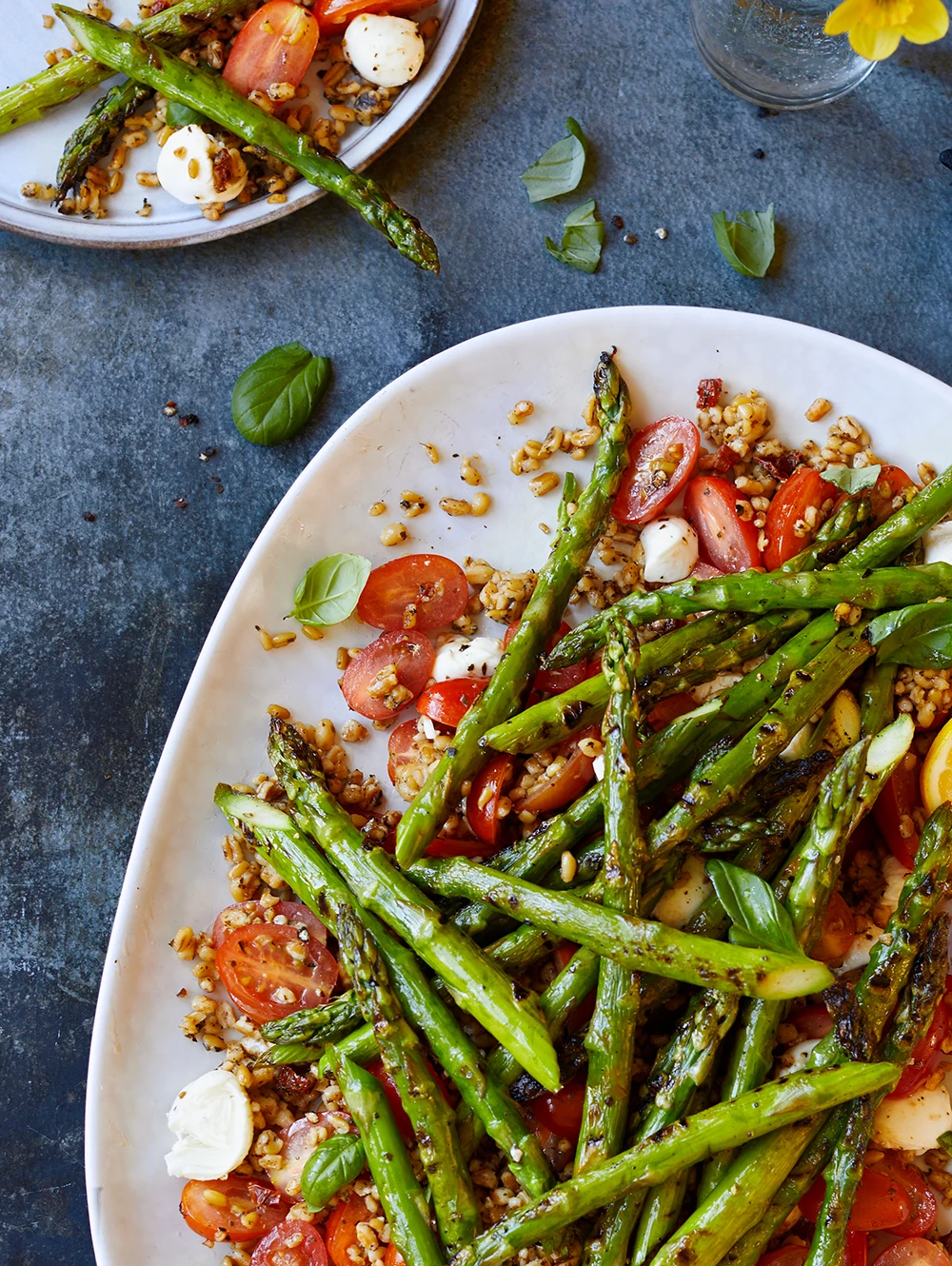 Bowl of asparagus salad