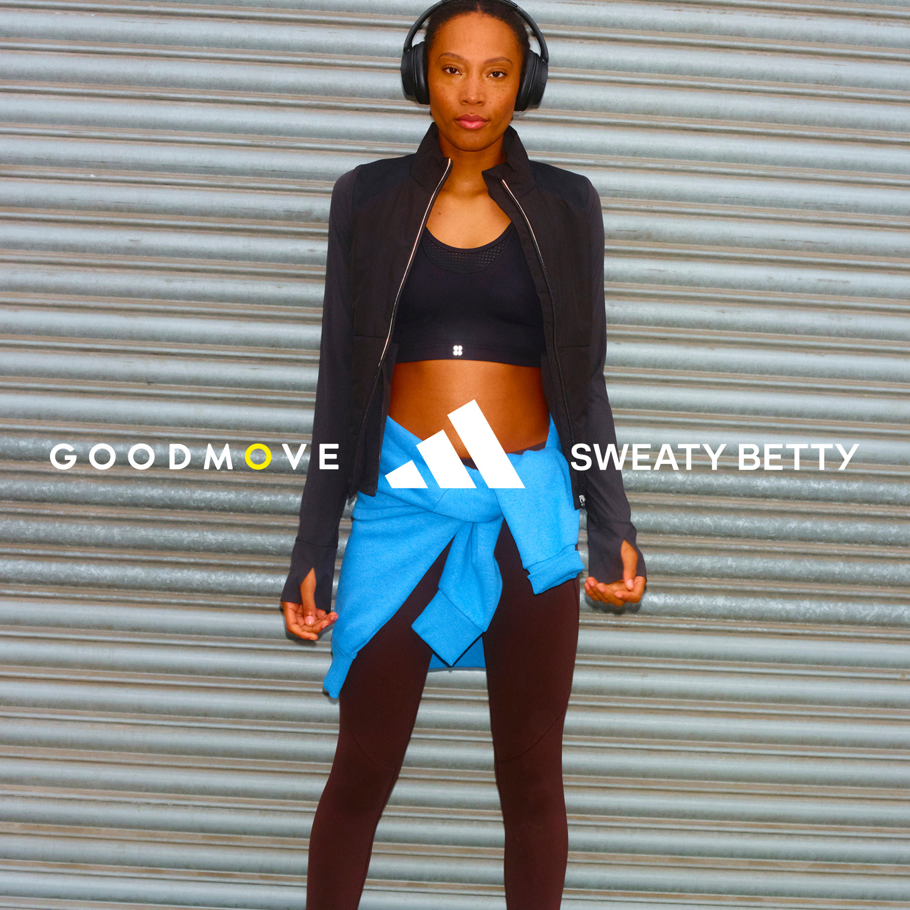 Woman wearing branded sportswear