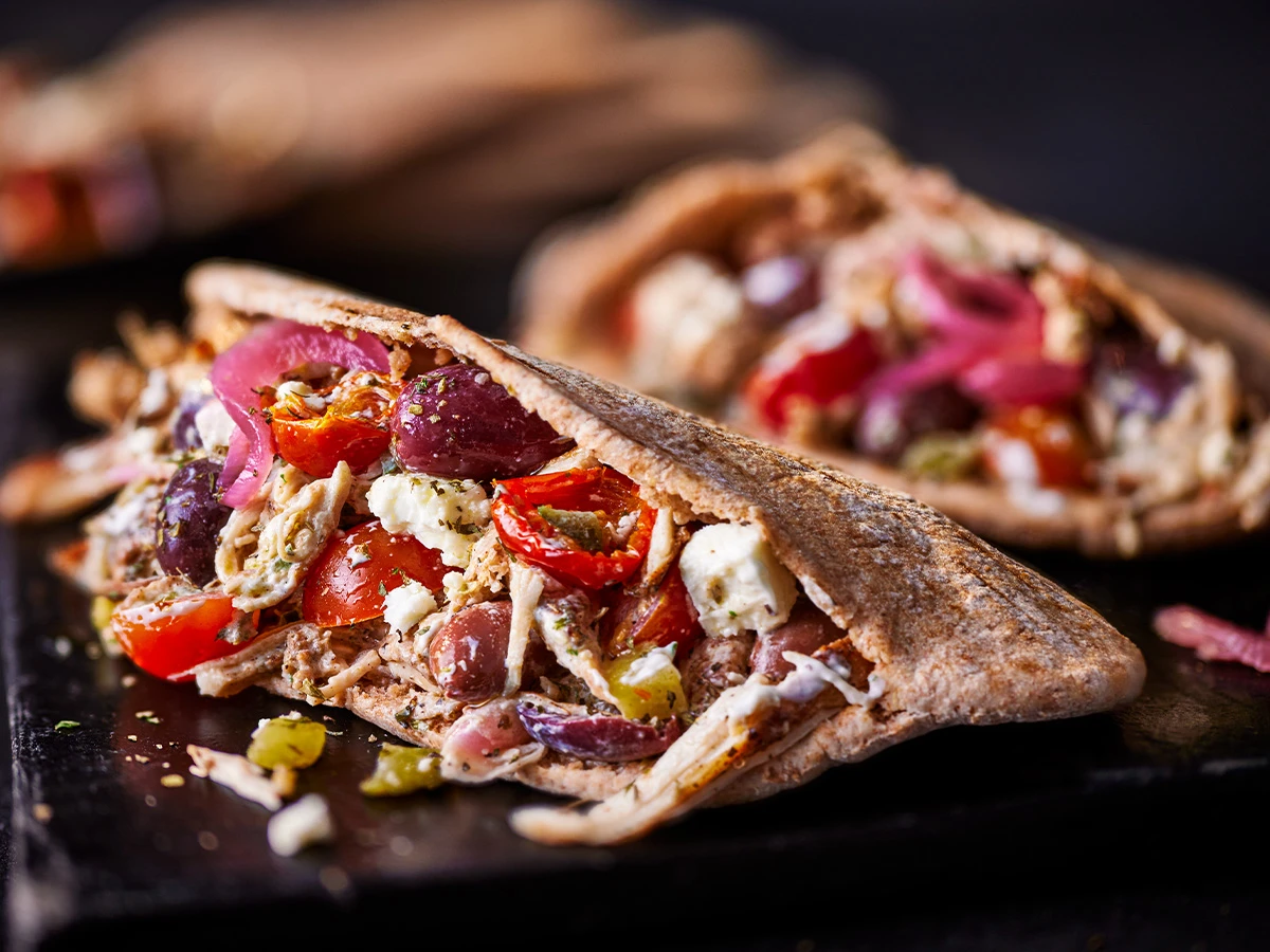 Greek salad pitta recipe