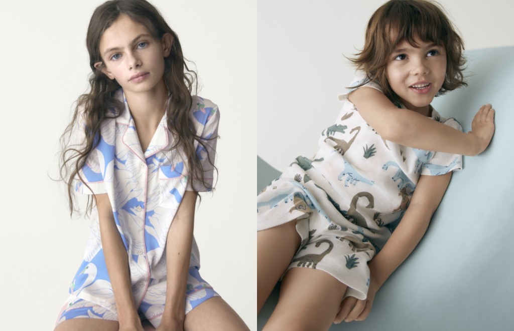 Kids wearing short pyjamas. Shop kids’ nightwear