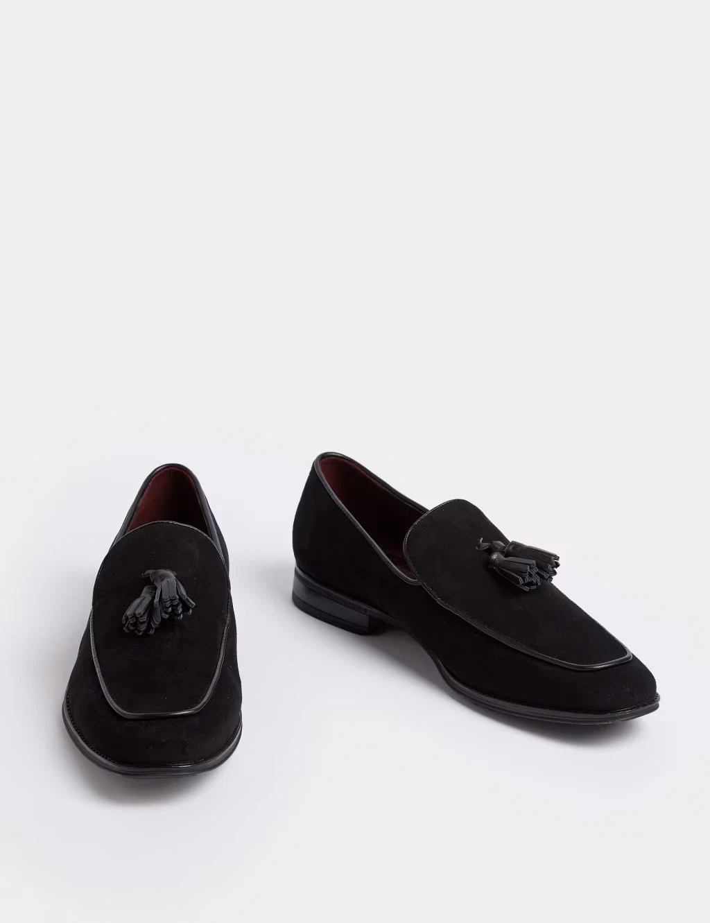 Black velvet loafers