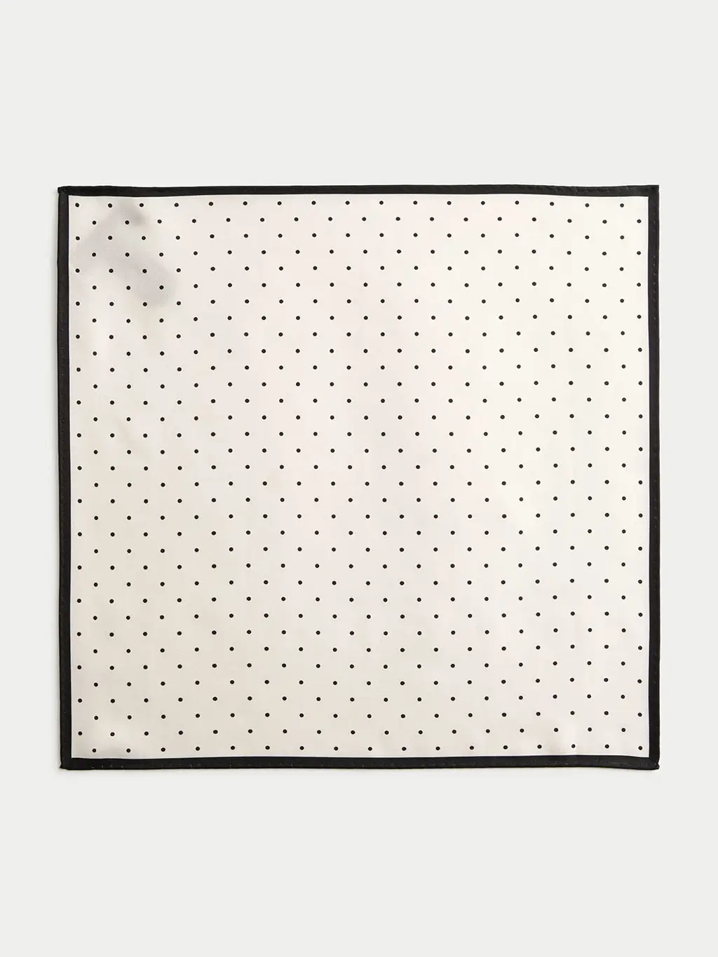 White polka-dot pocket square
