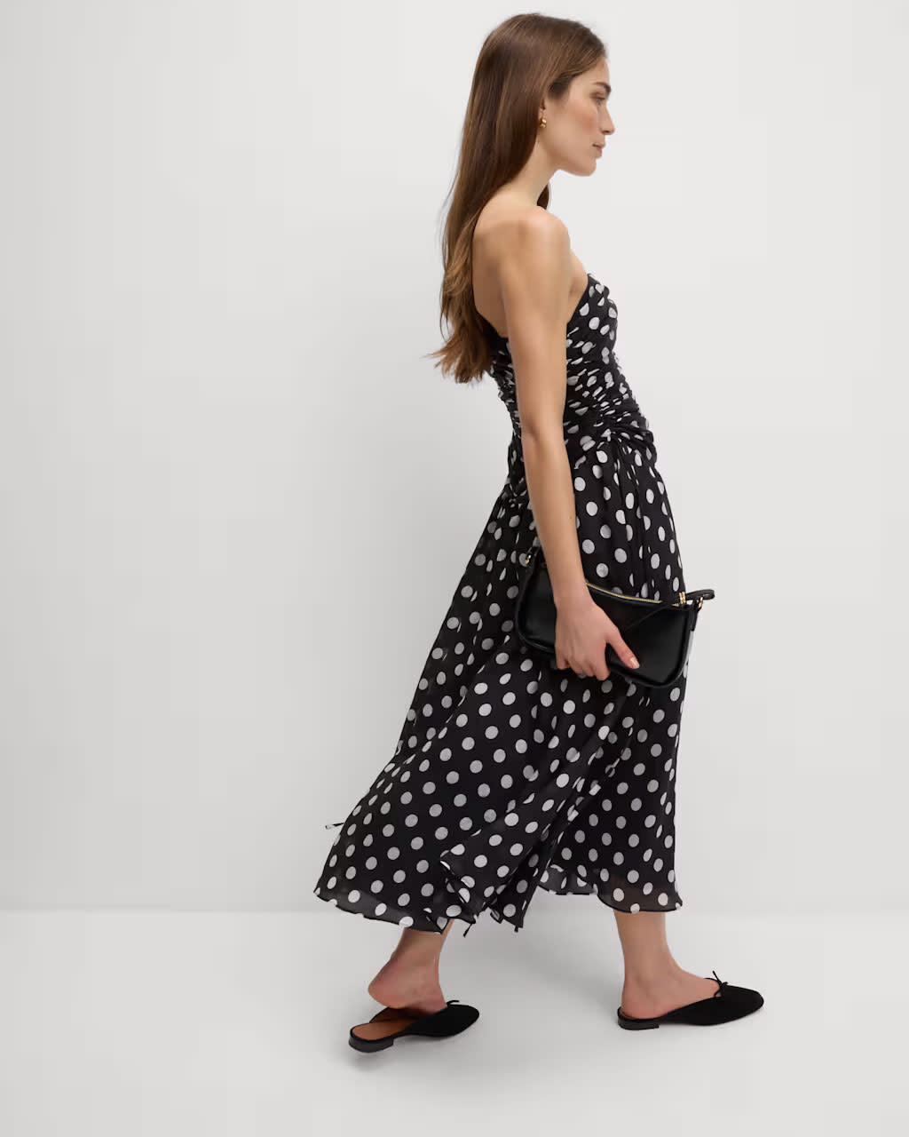 Black and white polka dot dress