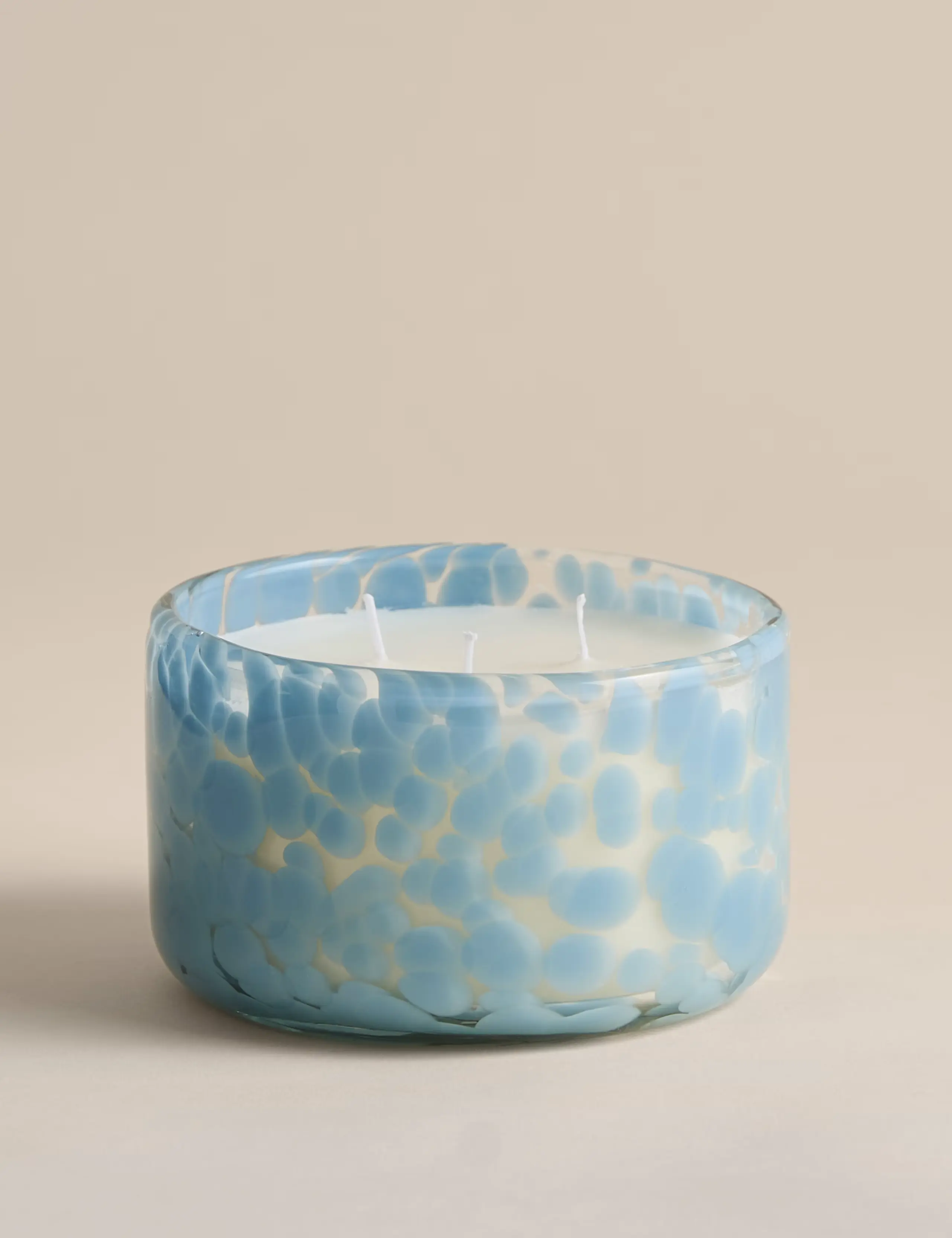 Blue confetti candle