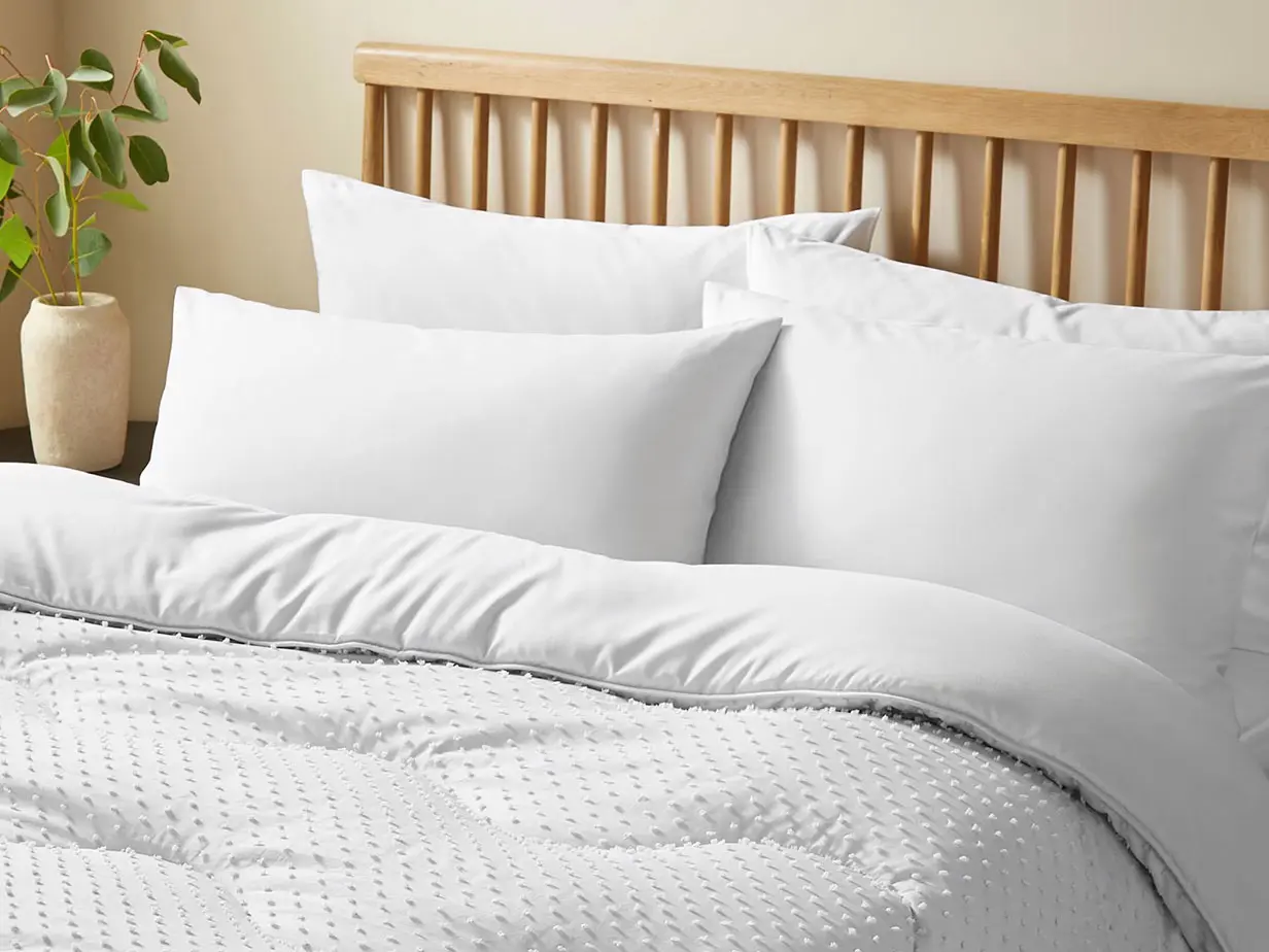 Duvet and pillowcases on a bed