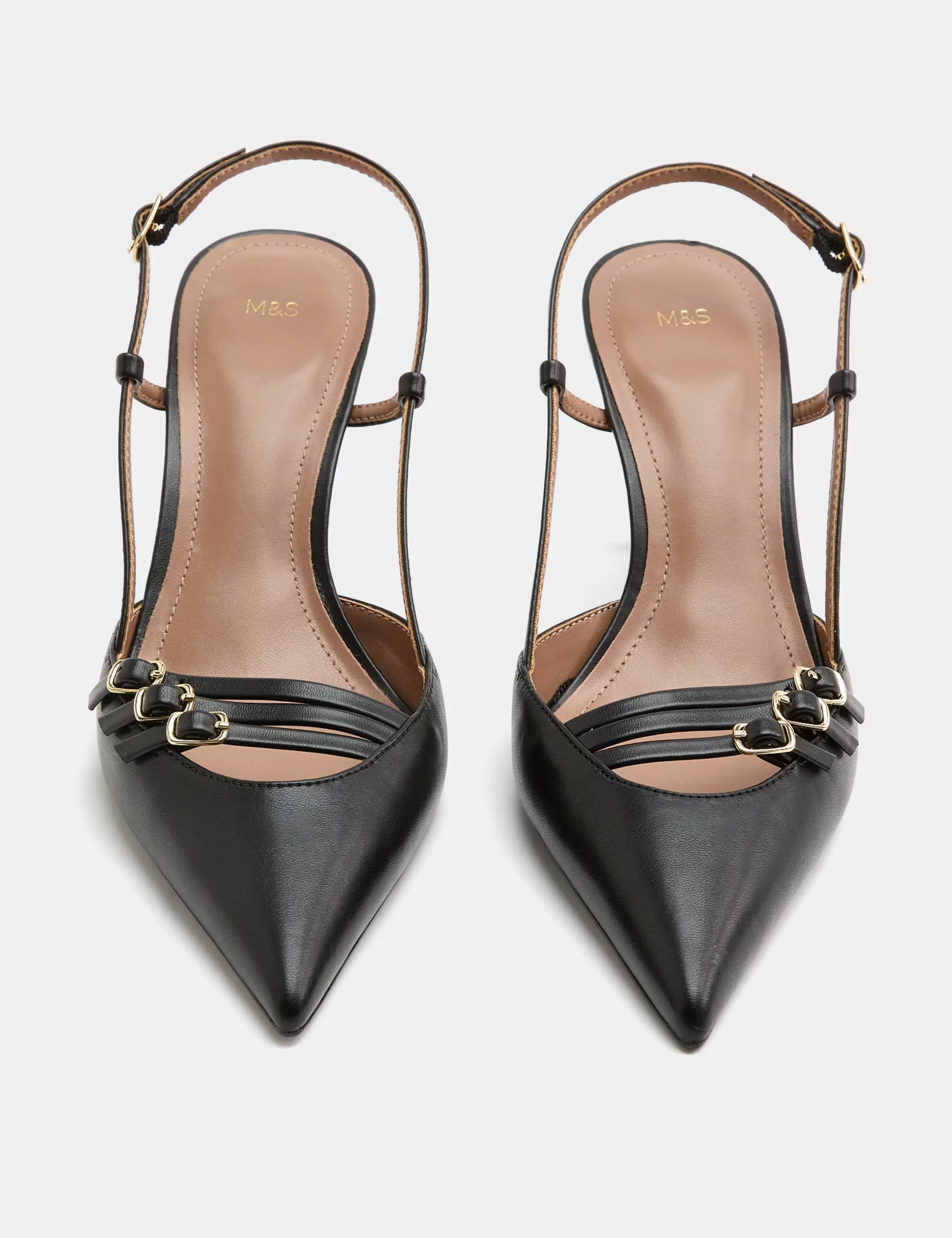 Buckle Ankle Strap Stiletto Heel Court Shoes