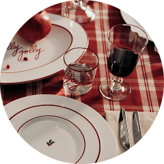 Christmas tableware