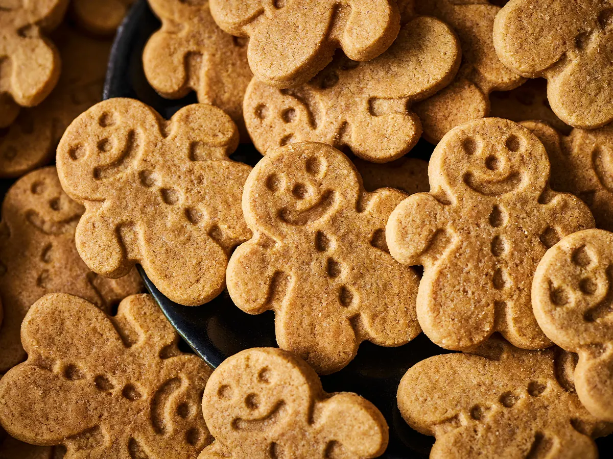 Gingerbread men close-up