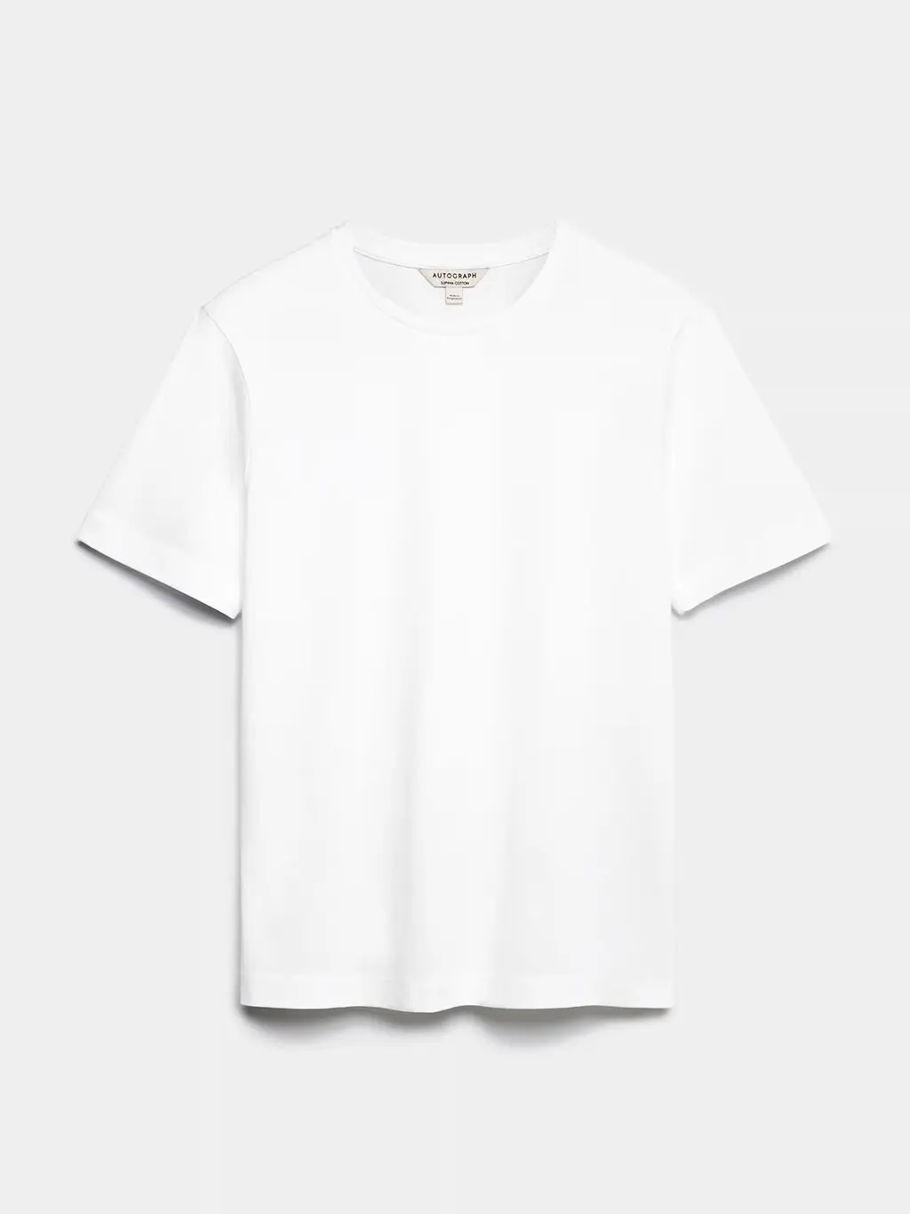 White supima-cotton T-shirt