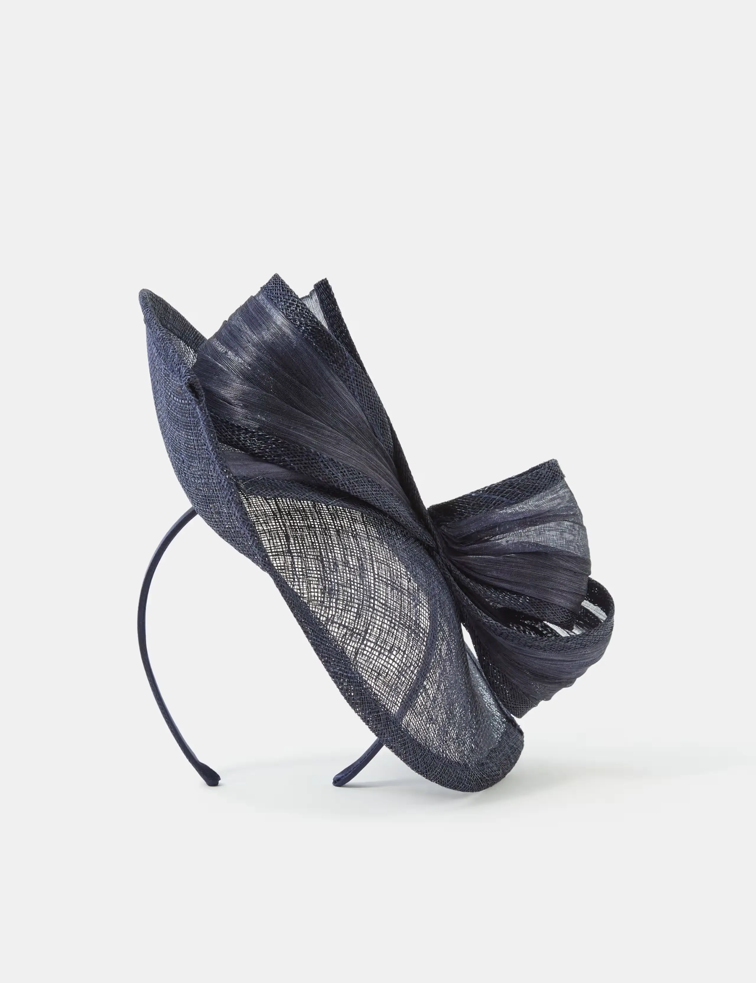 Fascinator with navy bow