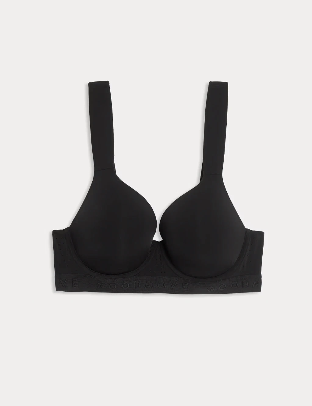Black hybrid sports bra