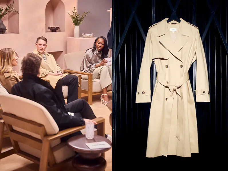 Trench coat on black background