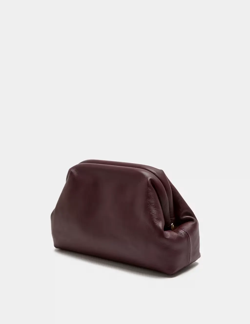 Leather Frame Clutch Bag