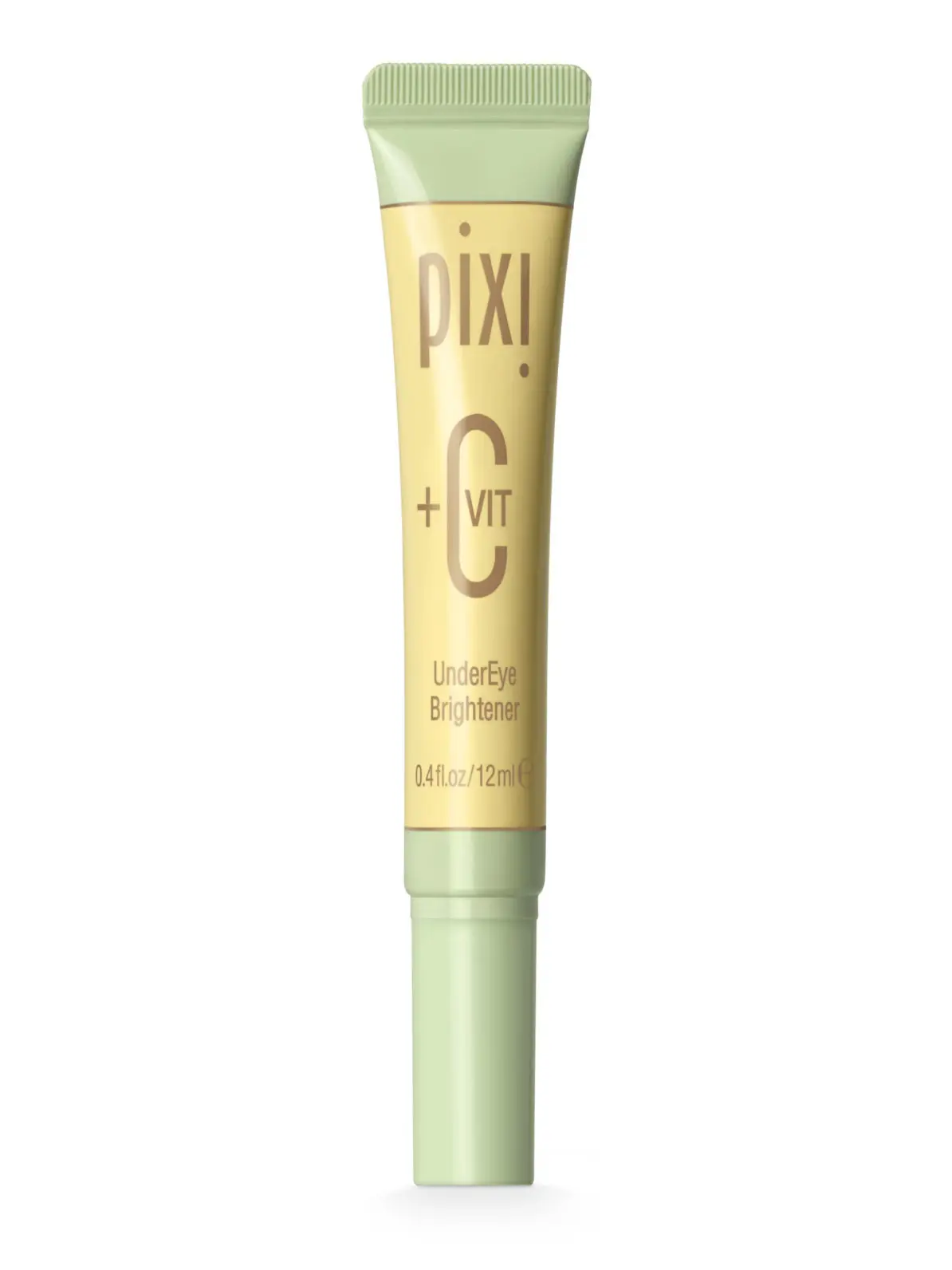 Image of Pixi's under-eye brightener serum in yellow and green tube