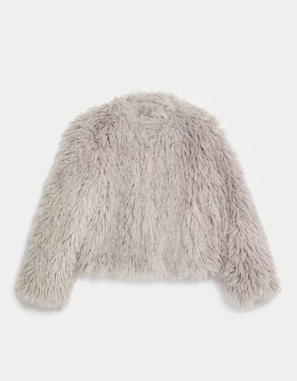 Faux Fur Collarless Short Coat by M&S