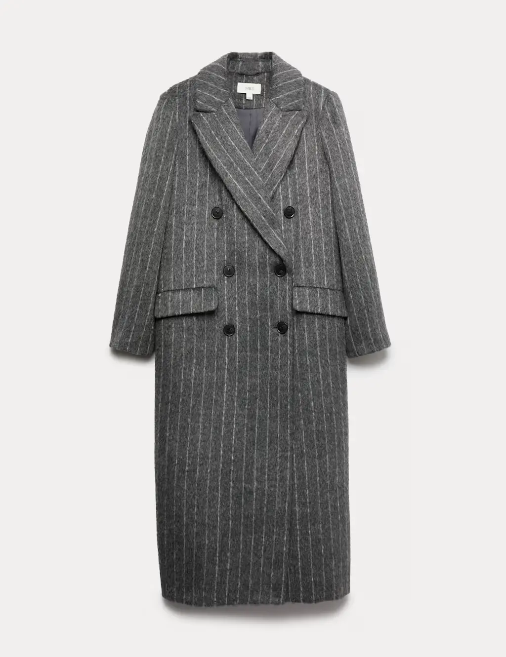 Grey pinstripe coat