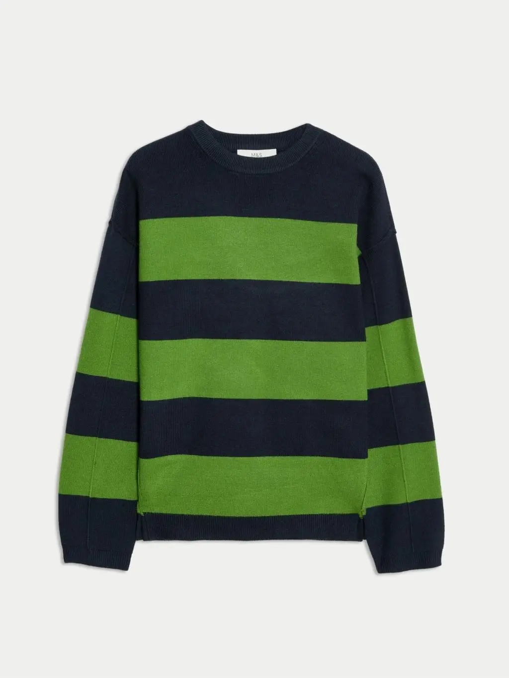 A cutout of a stripey jumper by M&S