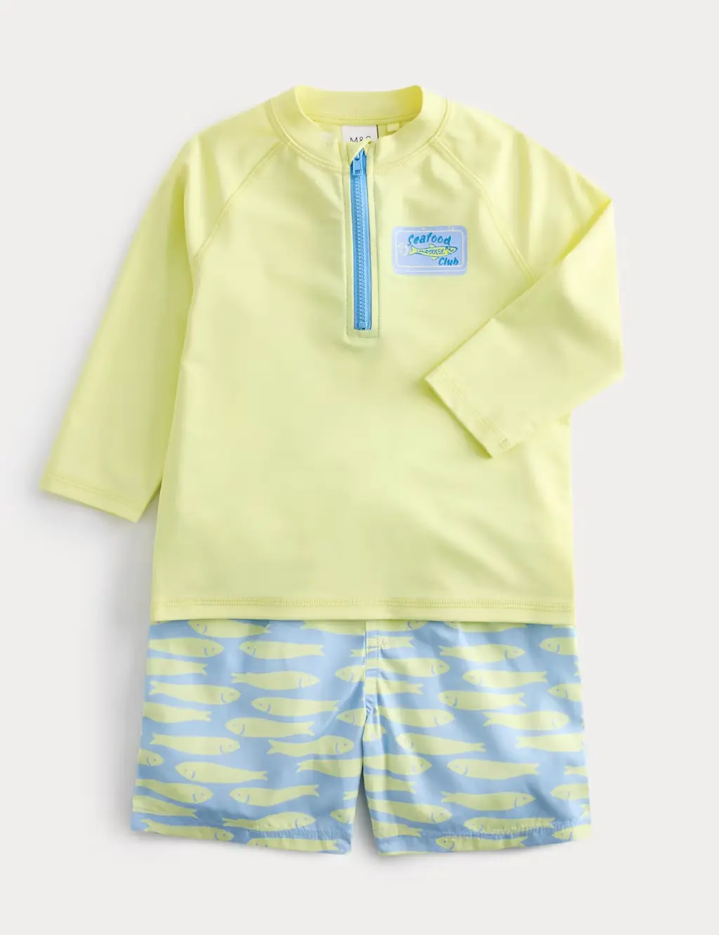 2 Piece Sardine Printed Swim Set