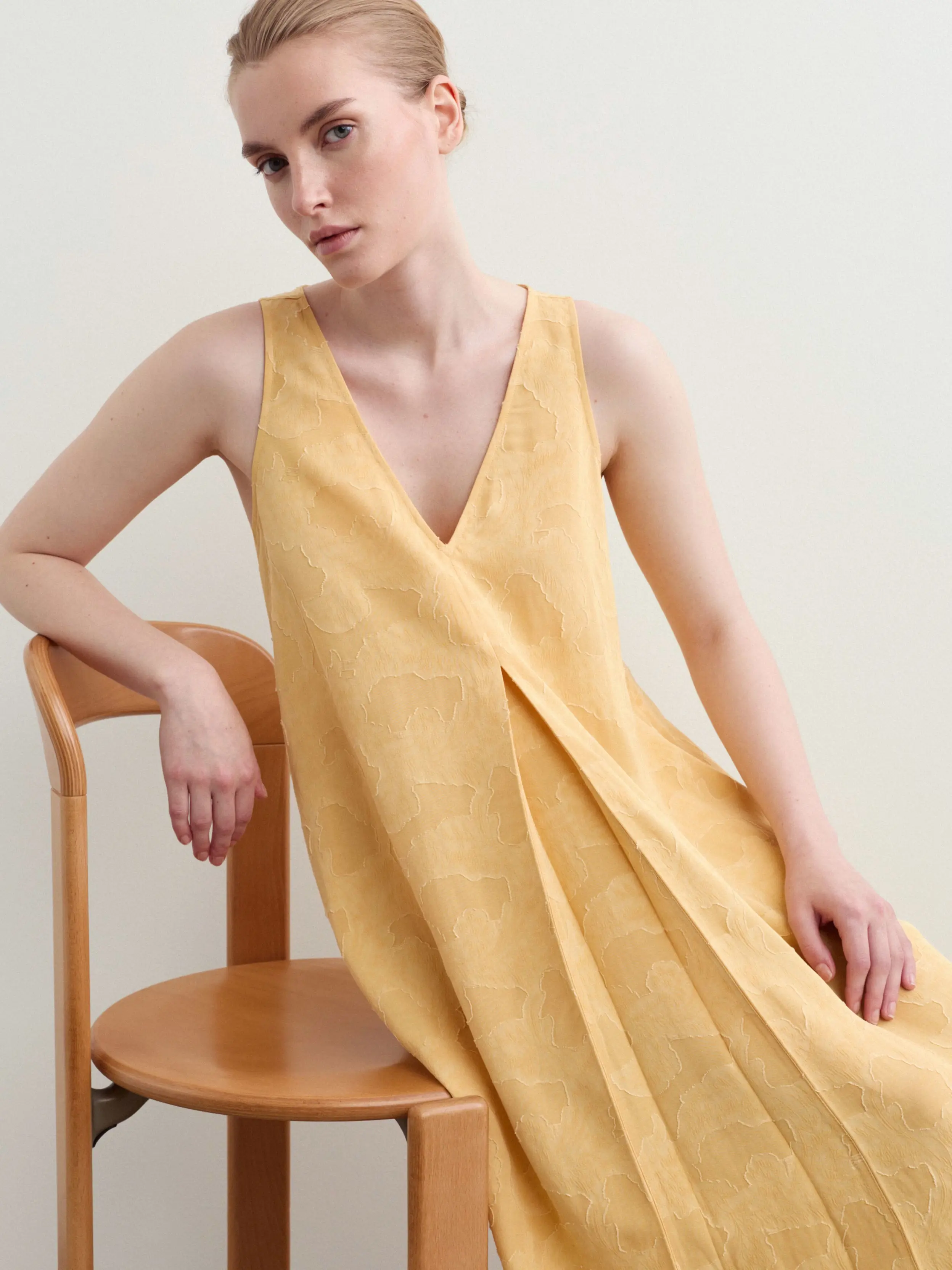 Woman in yellow dress