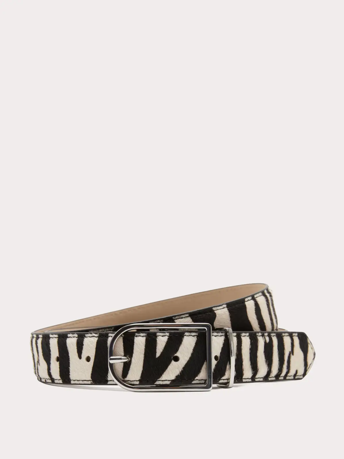 Zebra-print belt 