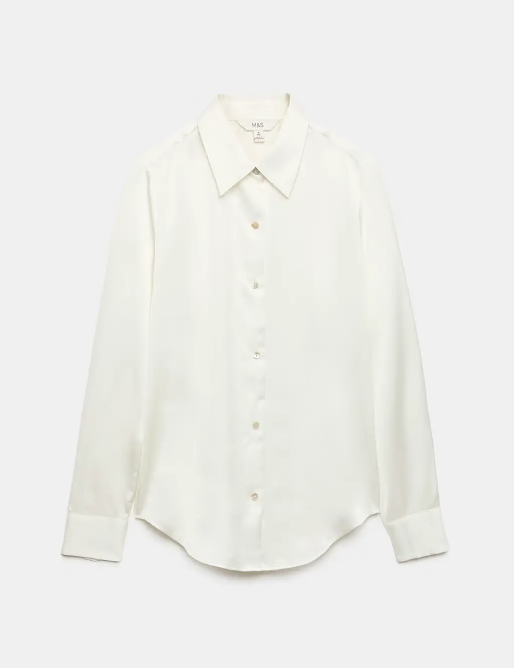 Satin Collared Button Through Shirt