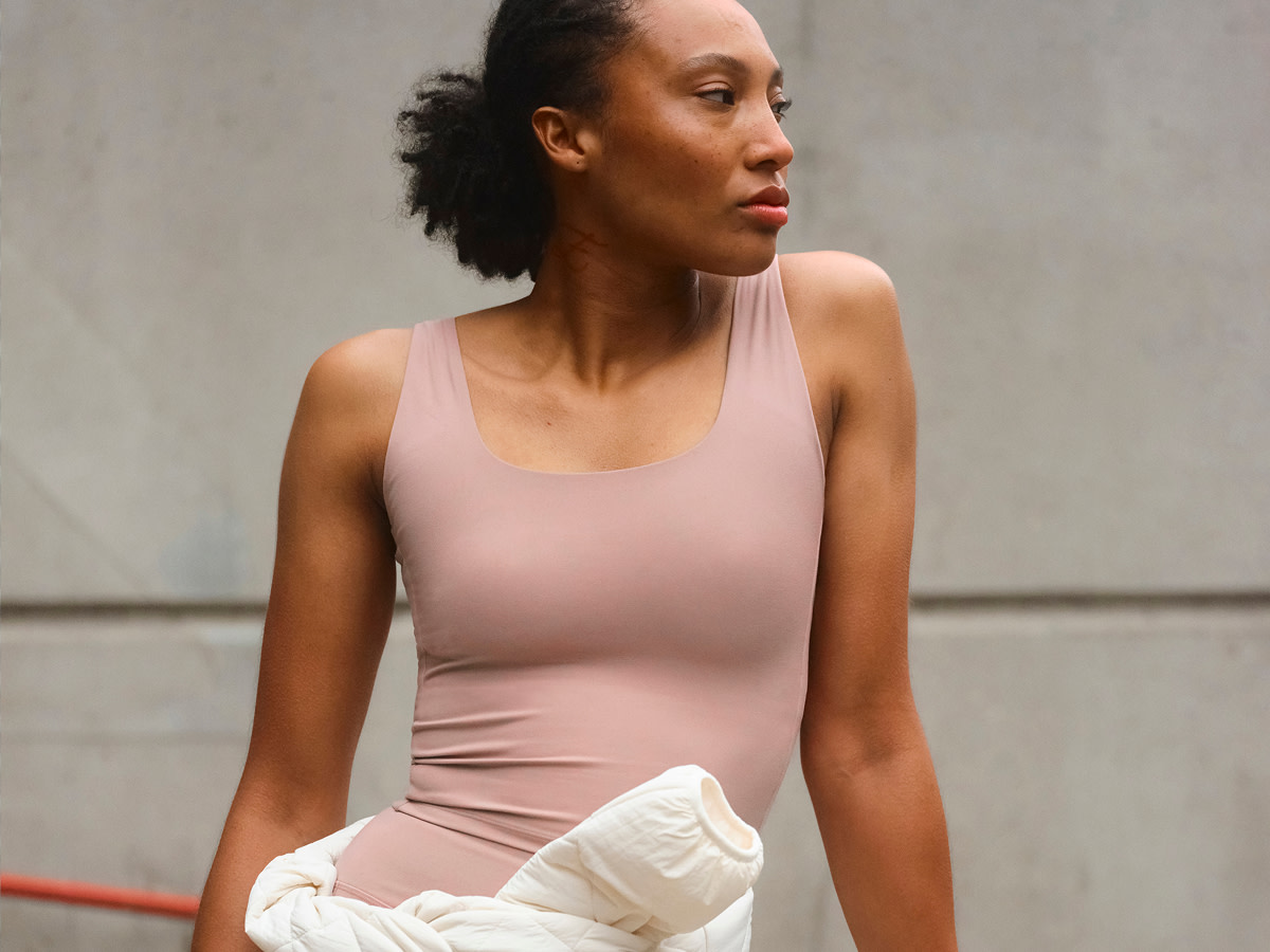 Woman wearing women's sportswear