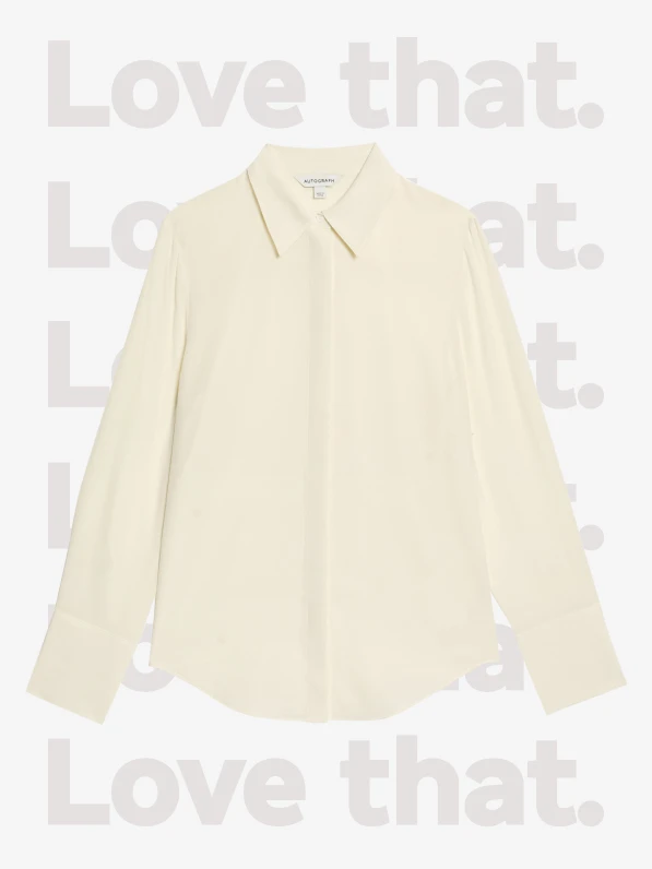 Cream button-down blouse by Autograph