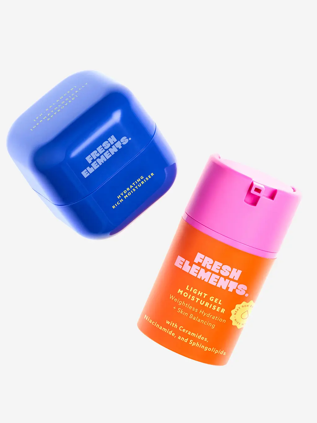 Fresh Elements rich moisturiser and light gel moisturiser