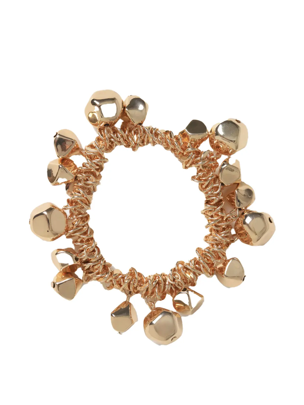 Gold stretch bracelet with nugget details