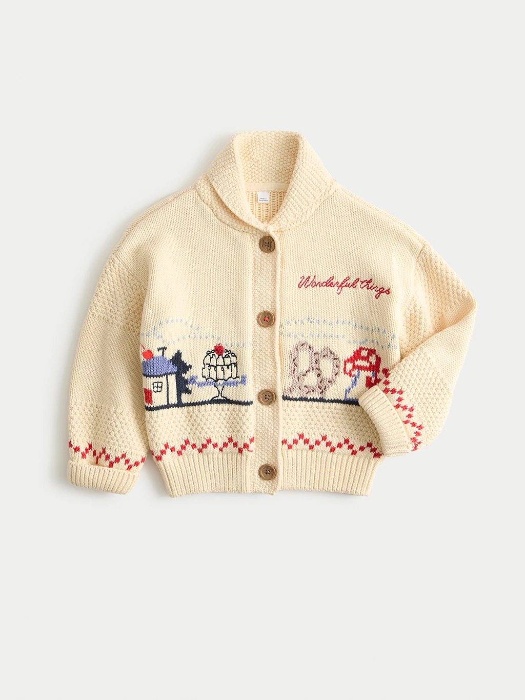 M&S X Binky cream embroidered cardigan