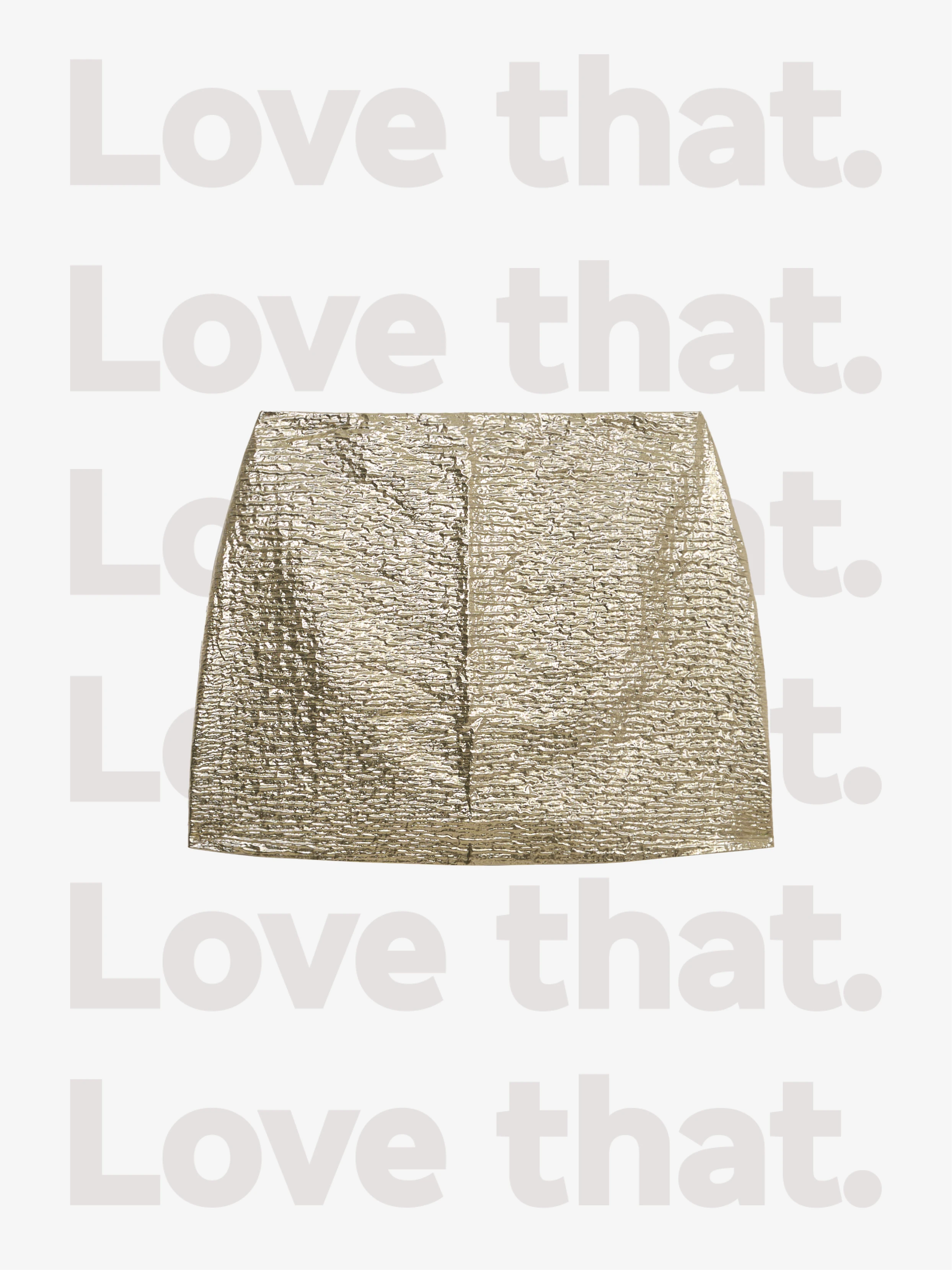 Women's metallic textured mini column skirt