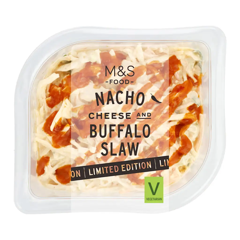 Nacho cheese buffalo slaw