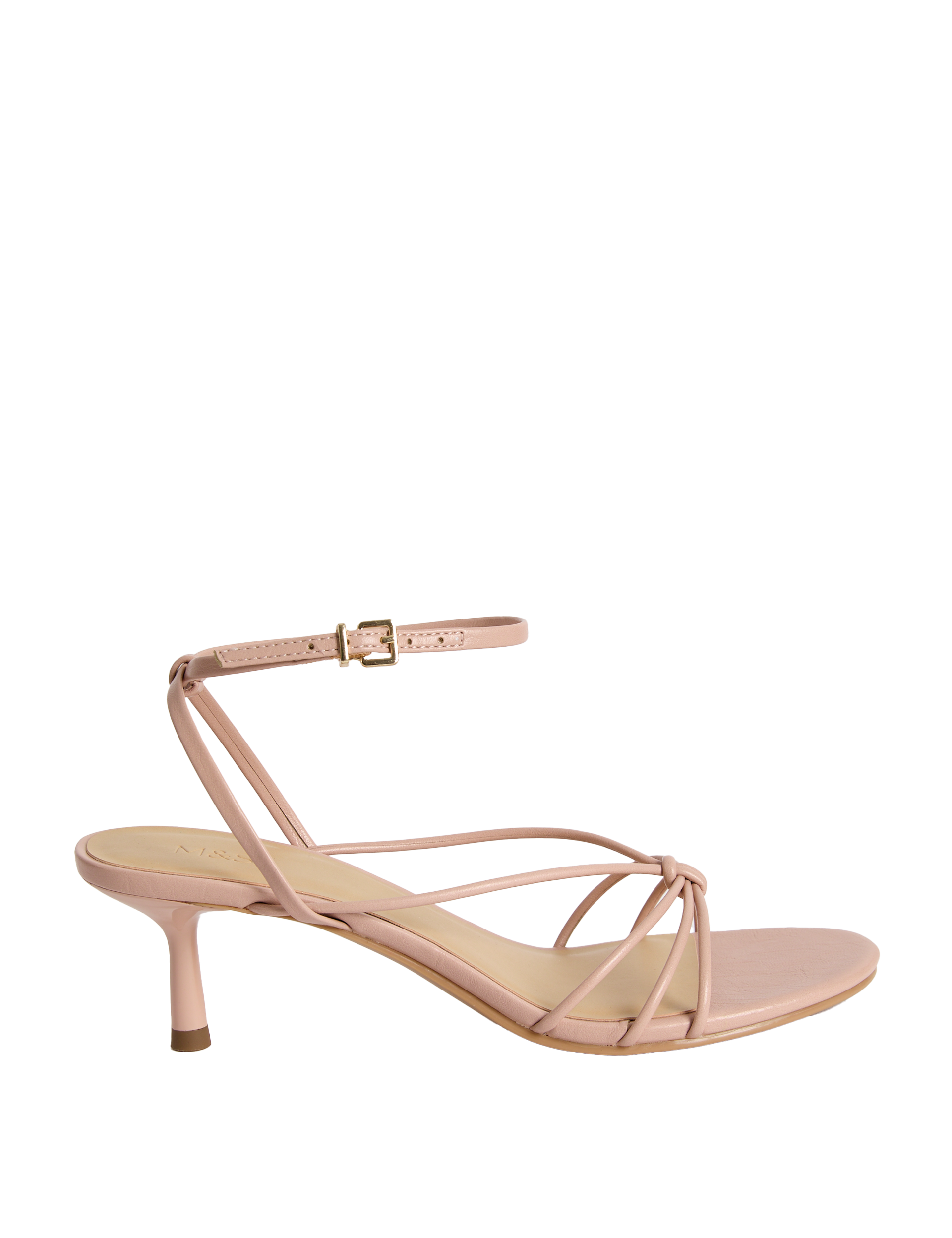 Blush pink strappy heels
