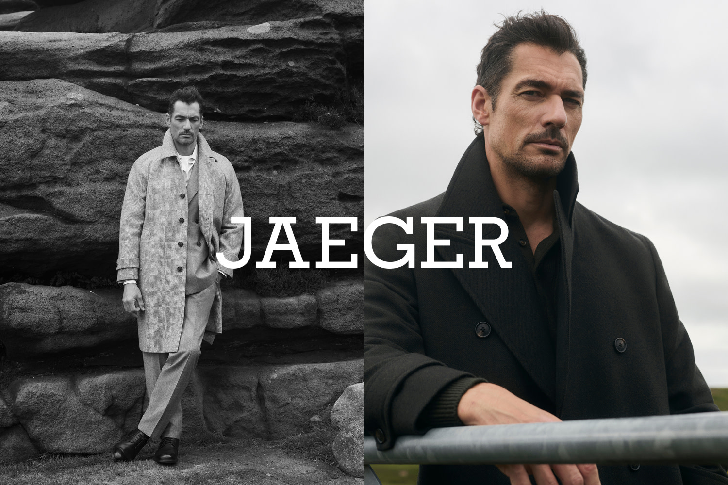 David Gandy in outerwear