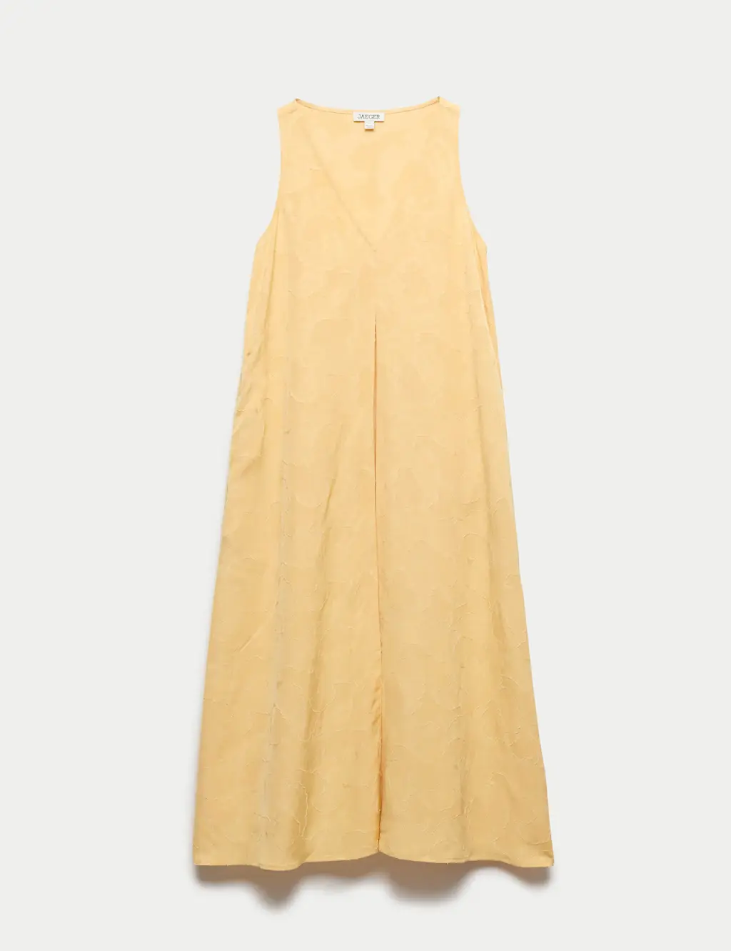 Floral Jacquard V-Neck Midi Dress