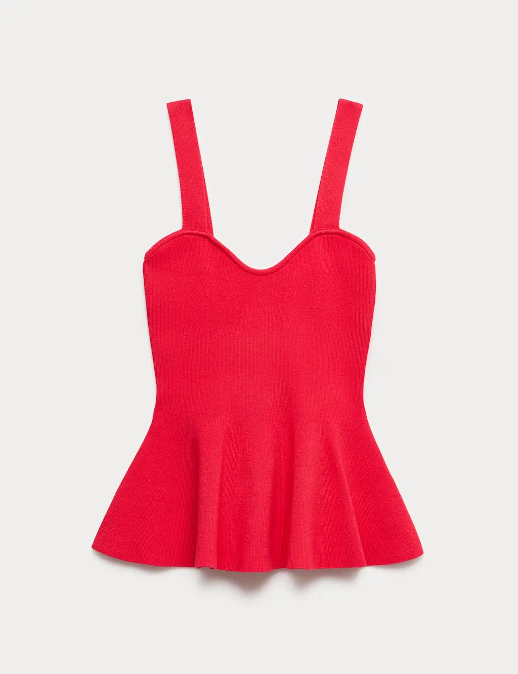 Red peplum top