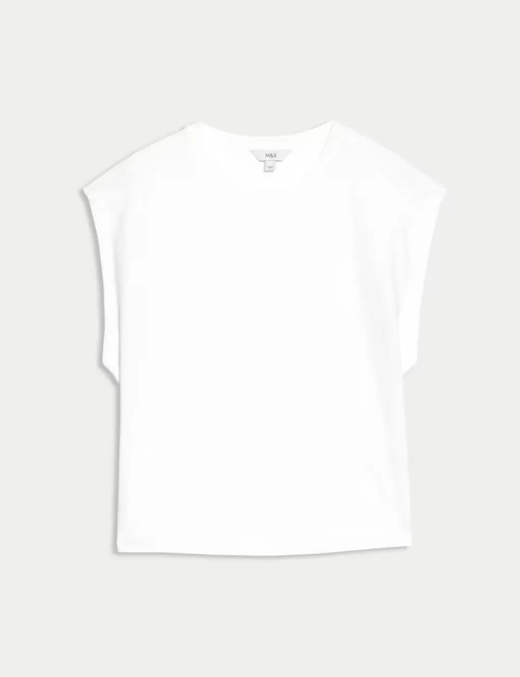 Cap sleeve white T-shirt