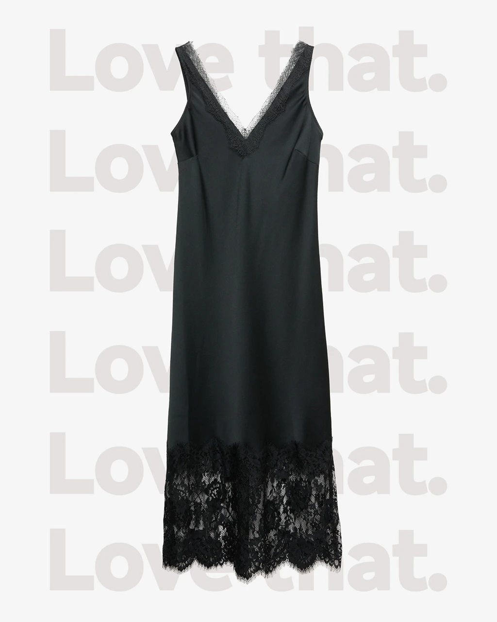 Women's black lace-trim dress