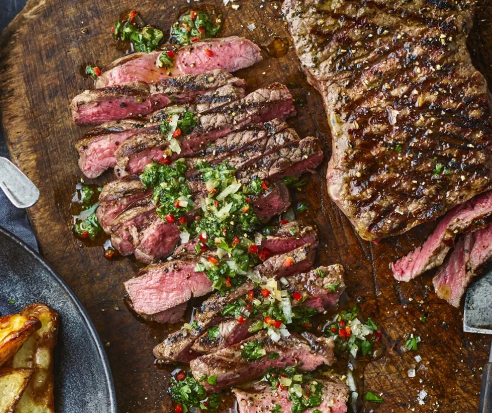 Sirloin steak with chimichurri