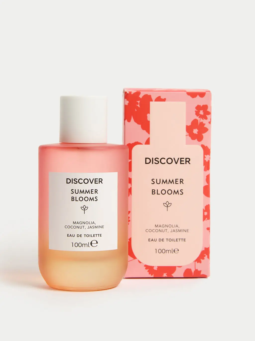 Discover Summer Blooms fragrance bottle and box