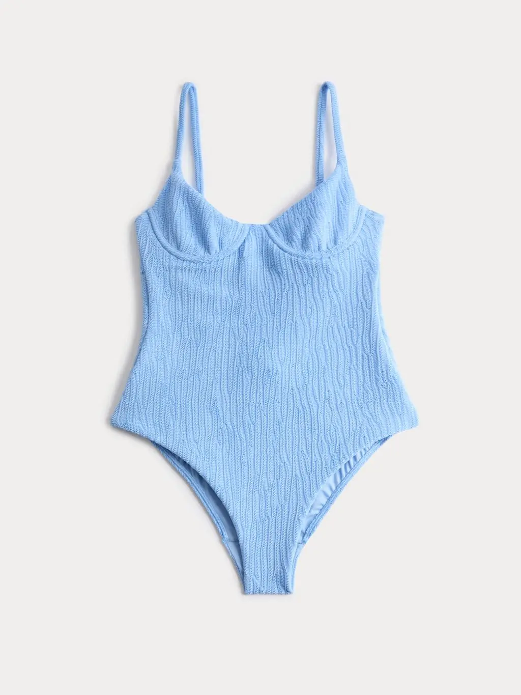 A pale blue swimsuit with wired cups by M&S