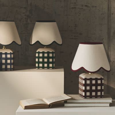 Three coloured table lamps. Find out more