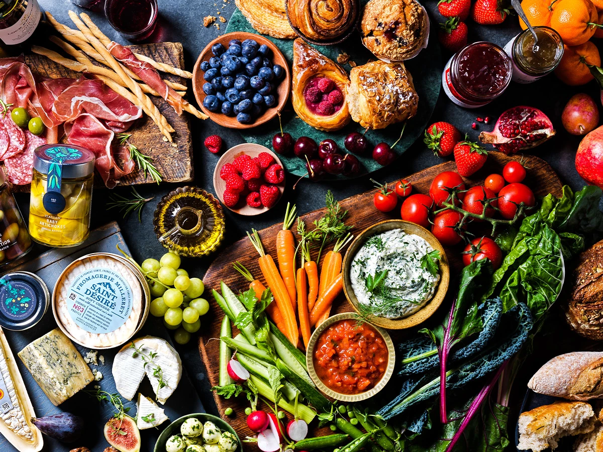 A selection of Christmas food