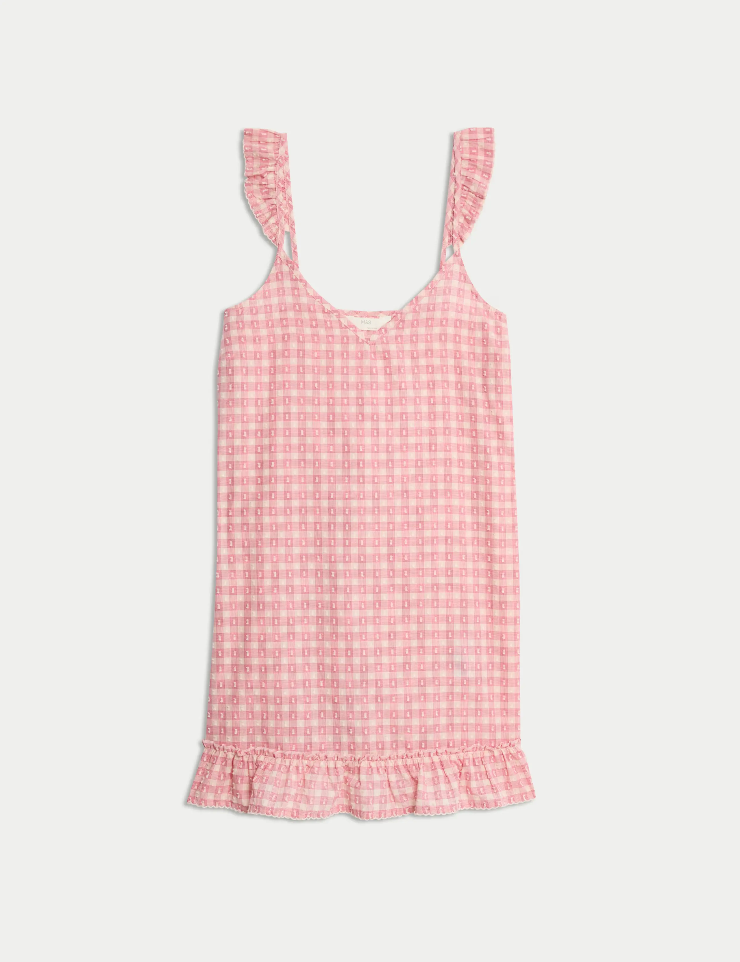 A pink gingham chemise