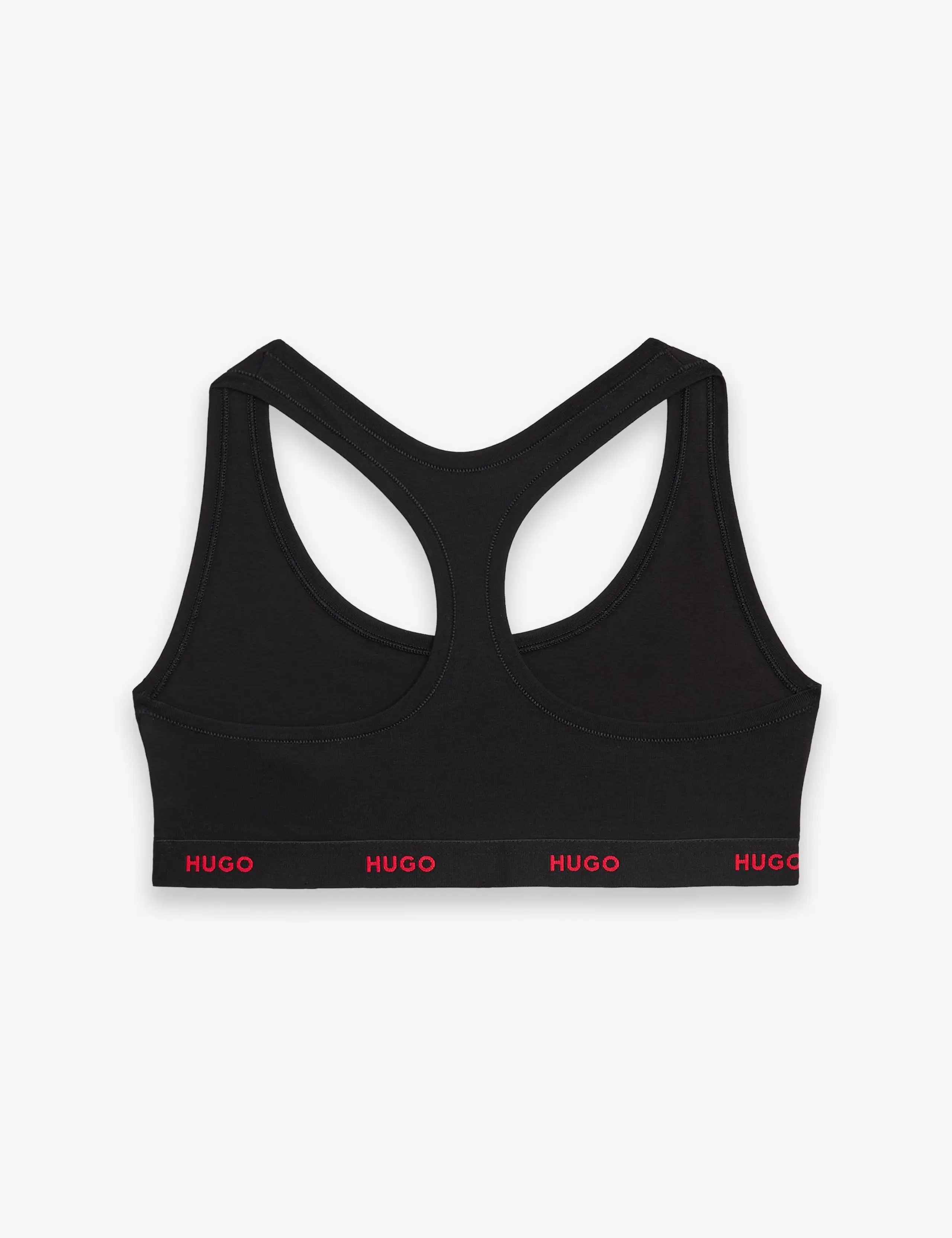 A black sports bra by Hugo Boss