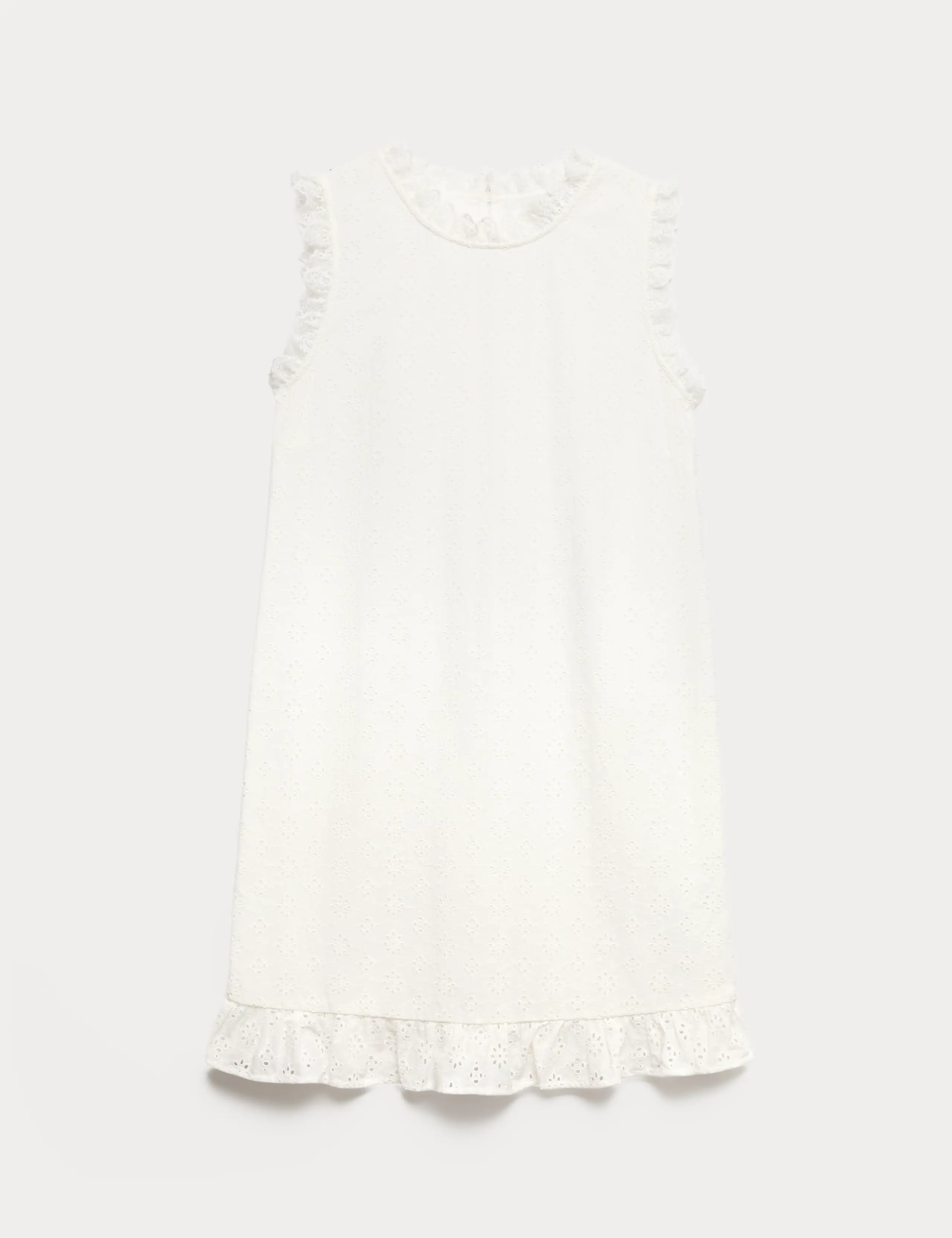 White mini shift dress
