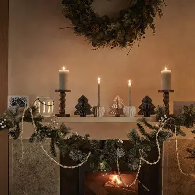 Christmas fireplace at M&S